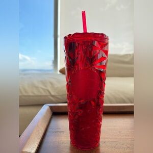 Poinsettia Red Prism Holiday 24 oz Starbucks Tumbler